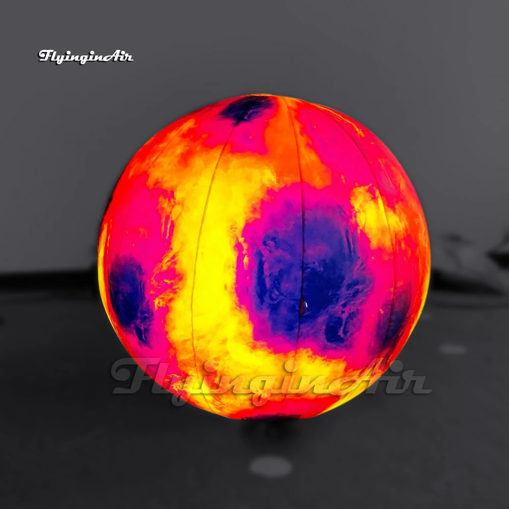 

Large LED Inflatable Mars Balloon Hanging/Ground Solar System Planet Ball For Music Festival And Stage Decoration