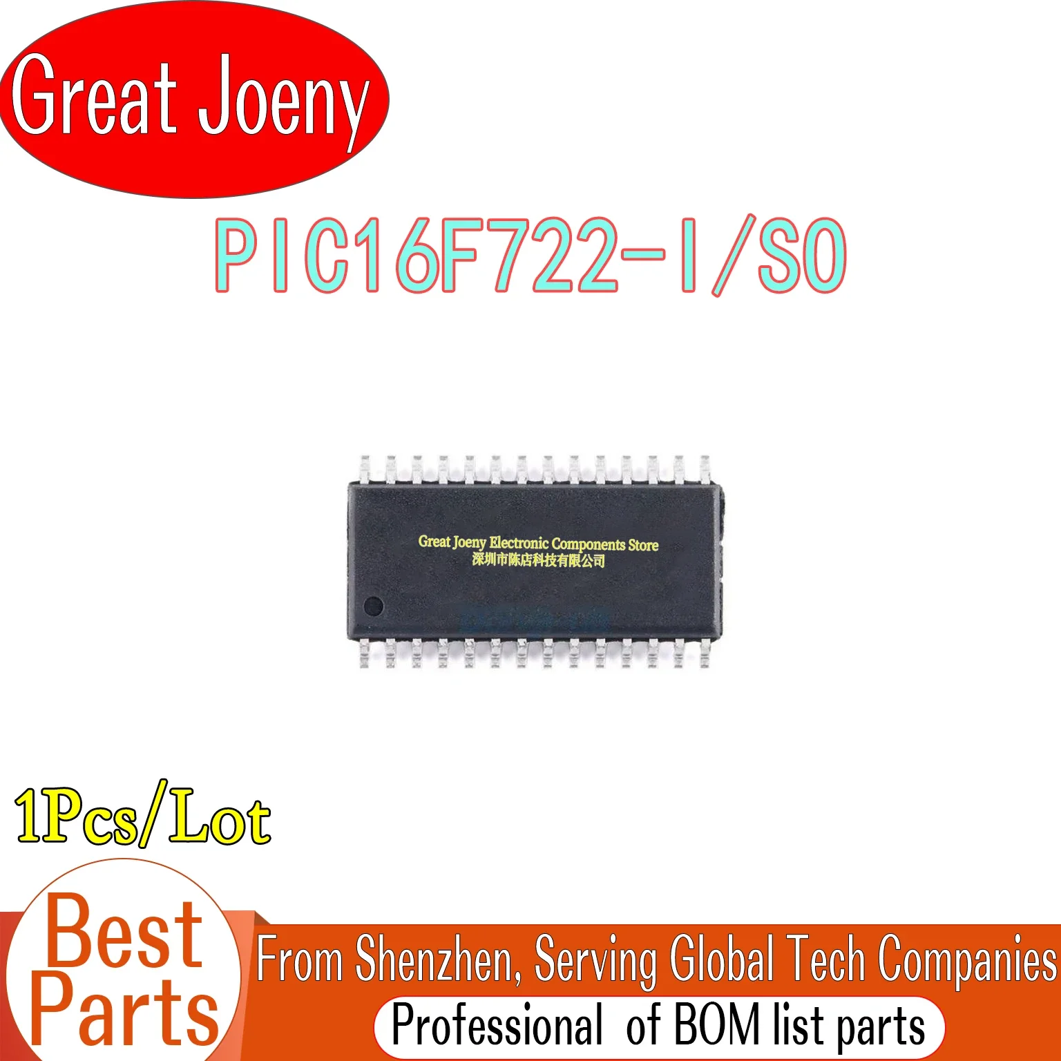 

100% New Original PIC16F722 PIC16F722-I/SO IC MCU Chipset SOP-28 Bulk Best Price