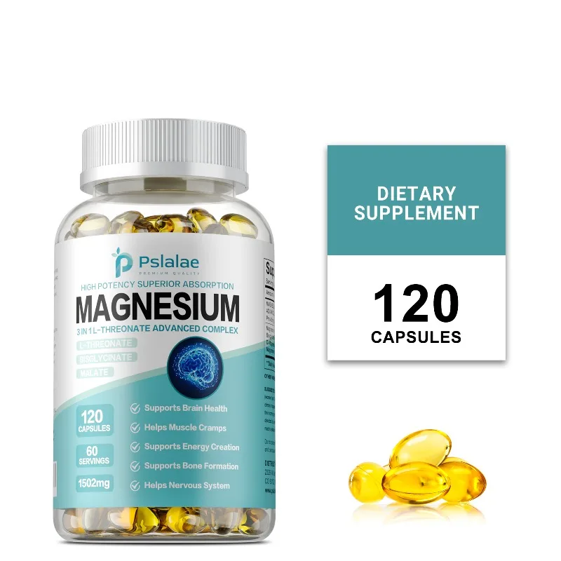 Magnesium L-Threonate Complex - Relieves Stress, Improves Sleep Quality, Supports Cognitive Function and Brain Health, Non-GMO