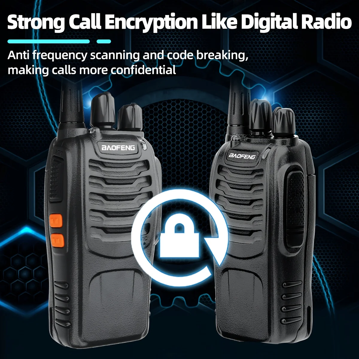 Baofeng Long Range Walkie Talkies for Adults with Earpieces, 16 Channel Rechargeable Handheld Two Way Radio Walky Talky with Flashlight VOX for Adventure Family Camping Hiking Skiing Cruise view 7