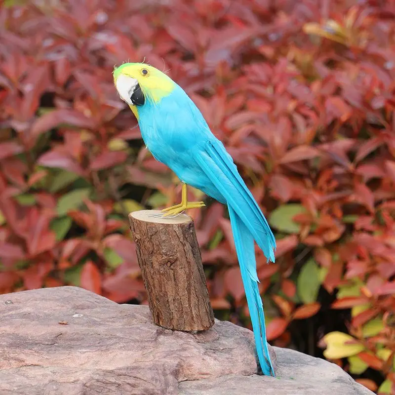 cute real life parrot model foam&feather simulation turned blue parrot bird gift about 30cm xf2518