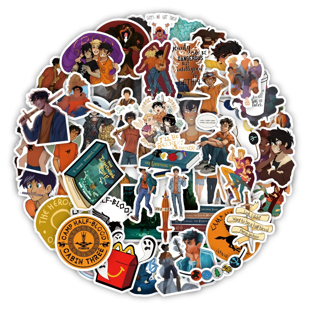 10/30/60pcs Cartoon Percy Jackson Movie Stickers Cool Graffiti Decals DIY Water Bottle Laptop Phone Case Sticker Decoration Toy