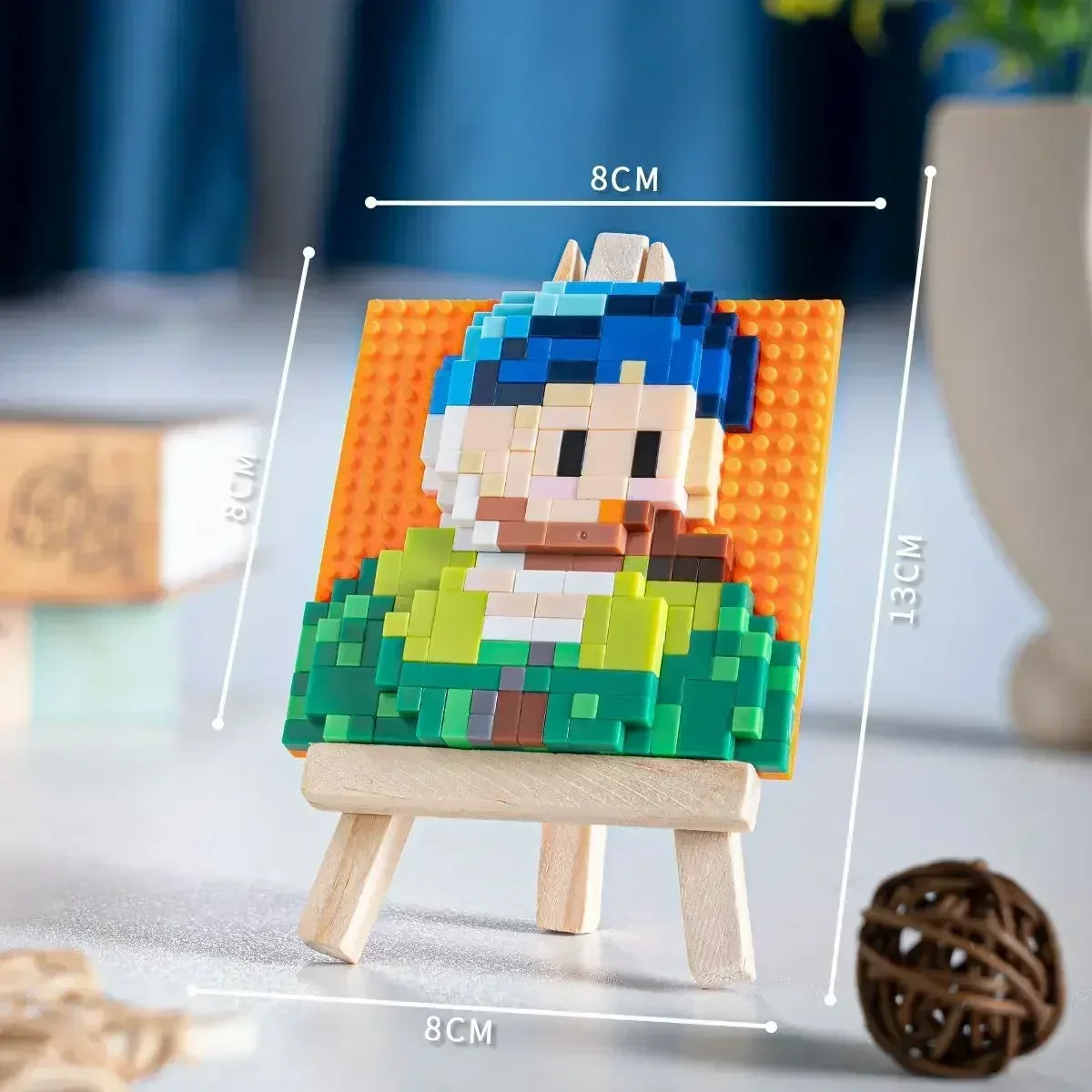 3D Pixel Art Famous Paintings Building Blocks Creative Van Gogh Starry Sky Micro Blocks DIY Toys Children\'s Gift Home Decoration