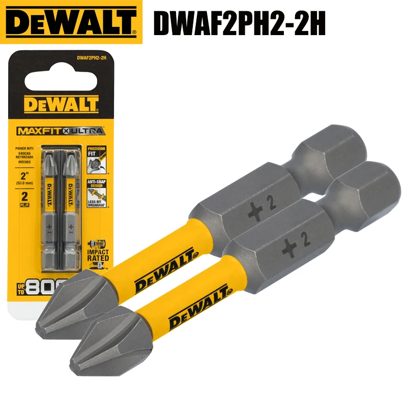 

DEWALT DWAF2PH2-2H PH2 Impact Driver 2PCS High Speed Steel 50MM For Electric Screwdriver Drill Bits Tool Attachments