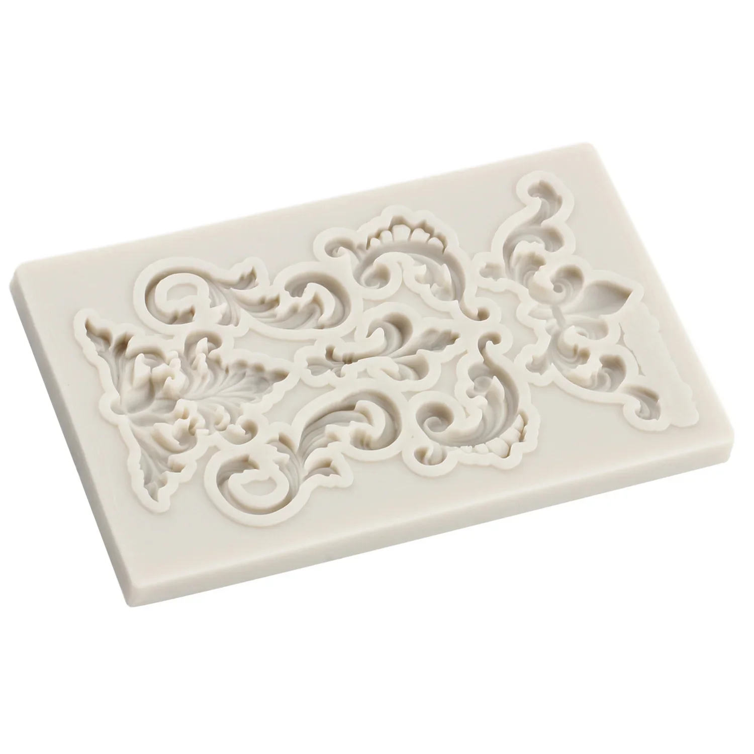 Lace Flower Vine Pattern Silicone Molds Lace Mat DIY Relief Fondant Cake Decorating Tools Cupcake Topper Candy Chocolate Moulds