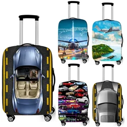 fashion car / airplane print luggage cover for travelling anti-dust suitcase protective covers baggage trolley case cover