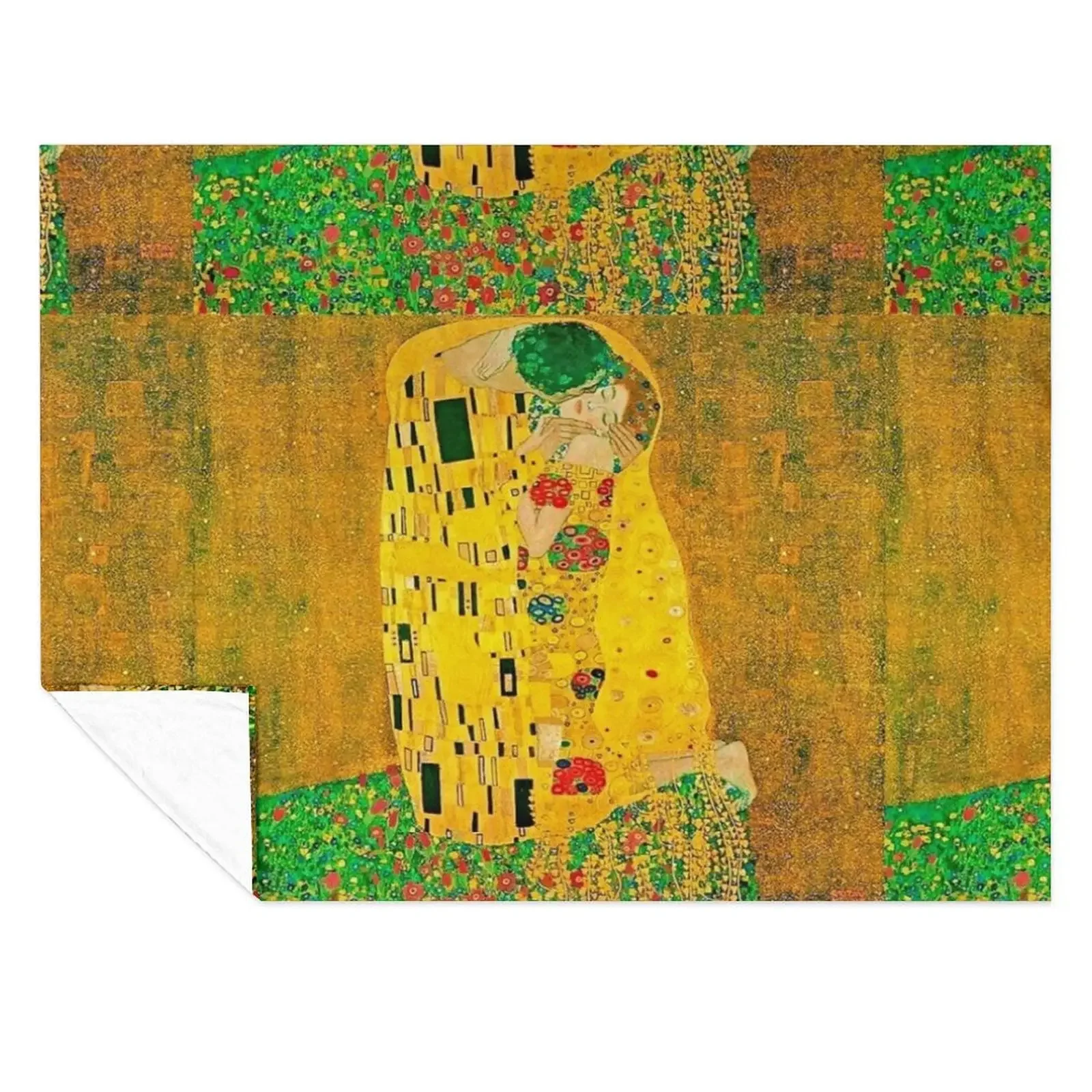 

The Kiss, by Gustav Klimt1907, digitally enhanced by WatermarkNZ Press Throw Blanket Decoratives Luxury Thicken Baby Blankets