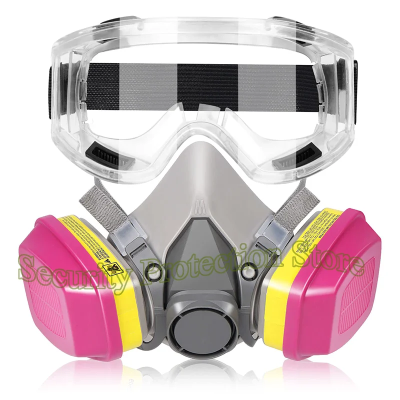 6200 Half Face Respirator Mask with P100 Respirator Cartridge/Filter 60923 NIOSH Approved Against Organic Vapors, Acid Gases