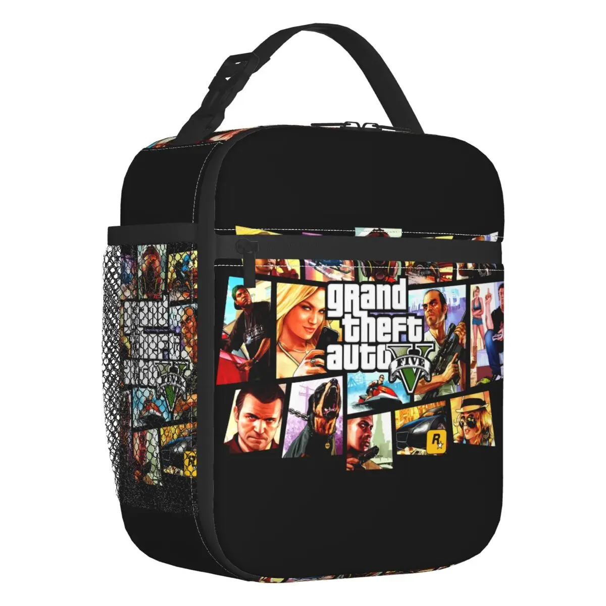 Grand Theft Auto Adventure Game Insulated Lunch Bags for Women GTA Portable Thermal Cooler Bento Box School