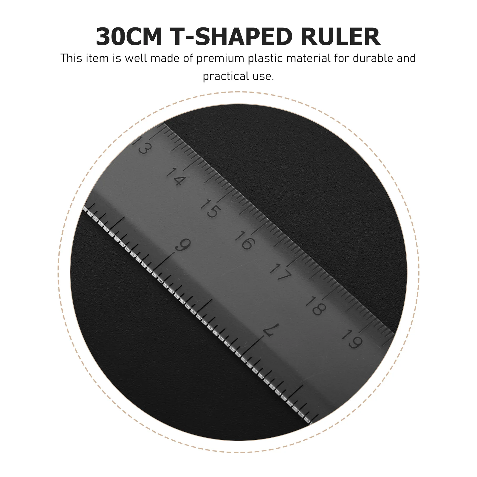 2 قطعة 30 سنتيمتر مقياس مزدوج T حاكم عالية الدقة أداة قياس البلاستيك للمهندسين المعماريين الفنانين صياغة العمل T-شكل حاكم