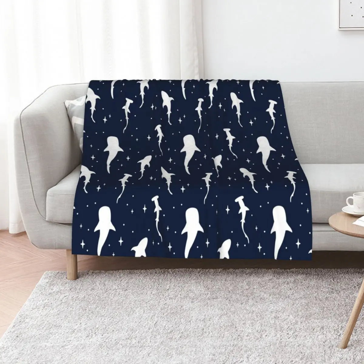 Space sharks Throw Blanket Soft Furrys Luxury Throw Bed linens Luxury sofa bed Blankets