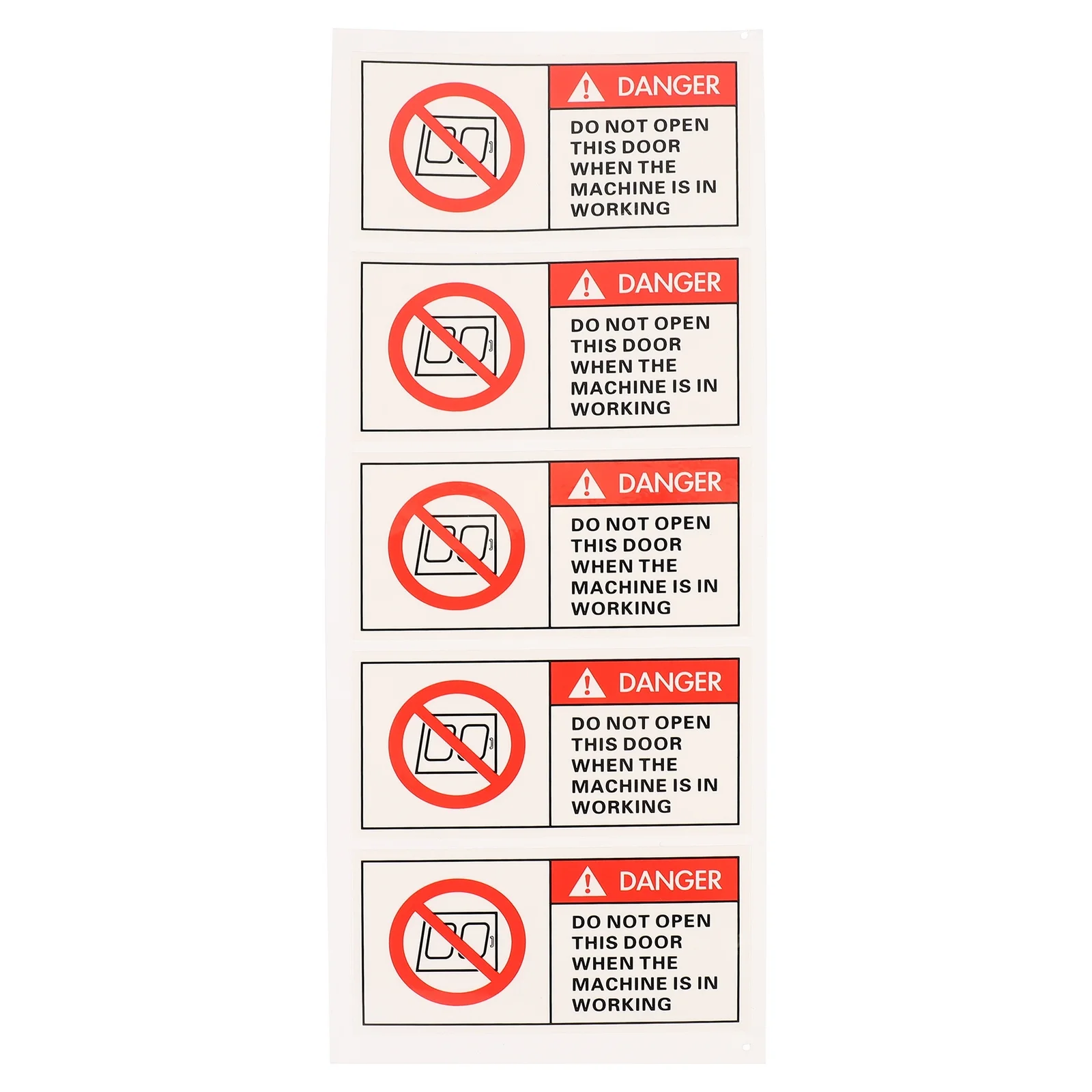 5pcs Safety Warning Sign Sticker Durable Machine Caution Decal For Equipment Use Lightweight Warning Decals Traffic Safety