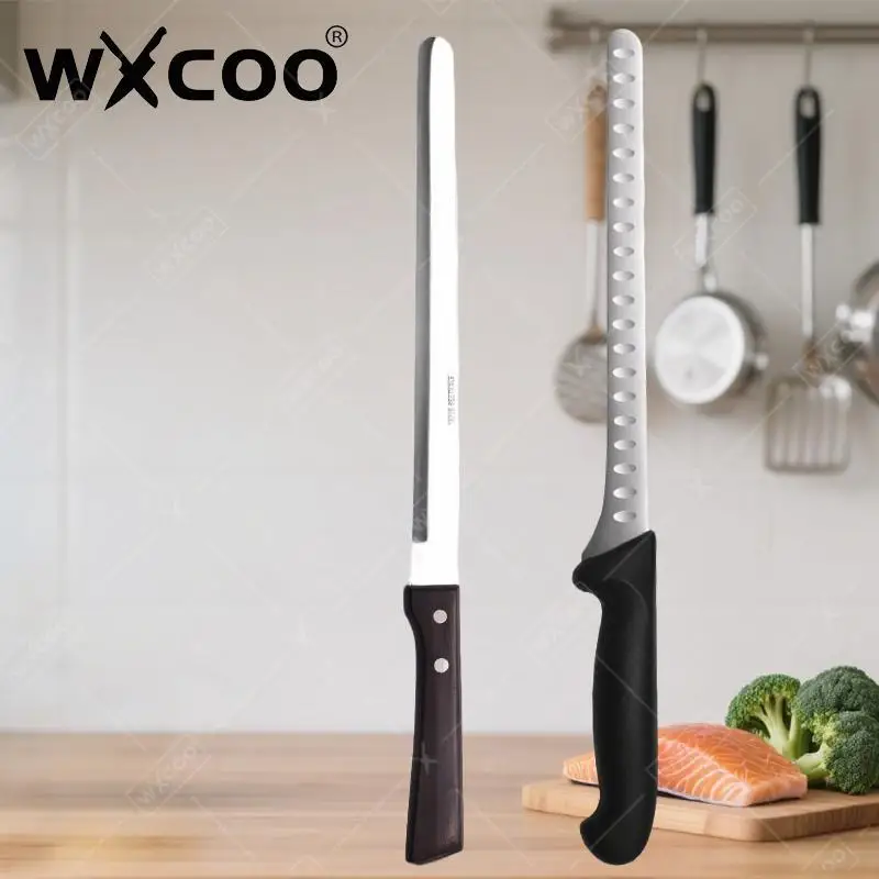 WXCOO Professional Kitchen Knives Stainless Steel Meat Cleaver Chef Slicing Sushi Knife Cooking Tools Ham Knife Versatile Knife