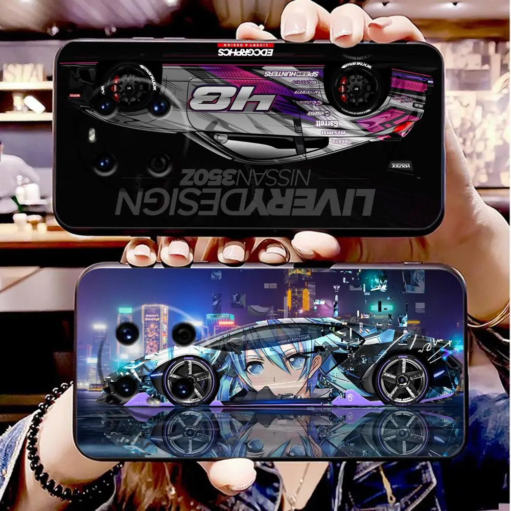 Tokyo Sports Car JDM Drift Phone Funda Case For HUAWEI P50 P40 P30 P20 P10 P9 P8 Plus MATE 30 20 20X 10 9 8 Pro Case Capa Shell