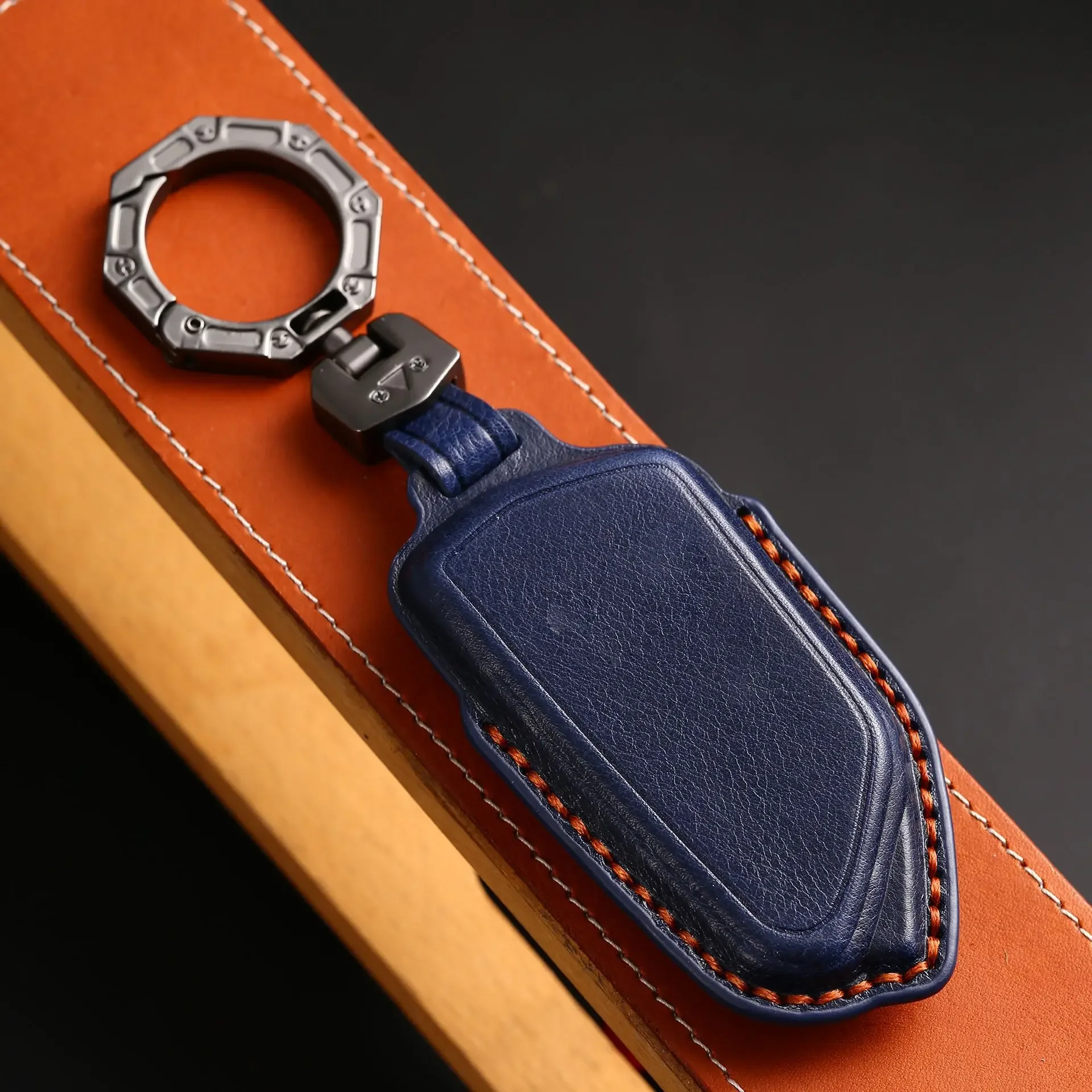 Leather Car Key Case Cover for Skoda Octavia A8 SEAT Leon MK4 Formentor Tarraco VW Volkswagen Golf 8 8R MK8 ID3 ID4 ID6 Corzz