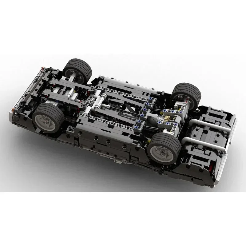 MOC-42308 filme noir esportes carro de corrida blocos de construção modelo 1388 partsmoc criativo meninos crianças aniversário blocos de construção brinquedo presentes