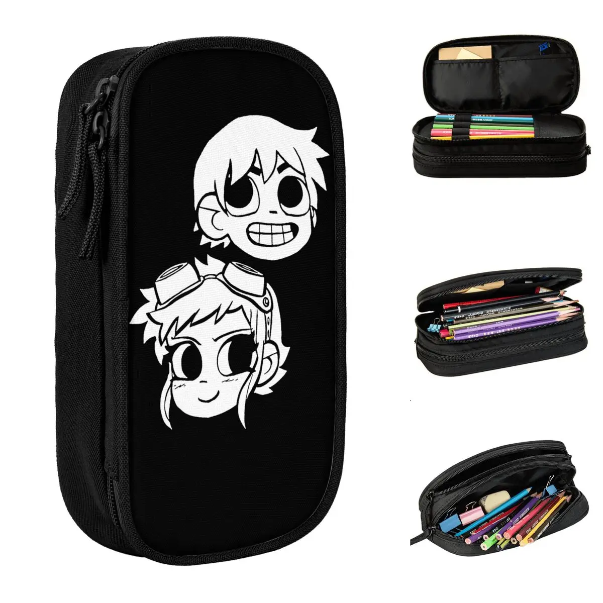 2-Up Scott Pilgrim Vs The World Pencil Cases Classic Pen Box Bags Girl Boy Large Storage studenti School Gift Pencilcases