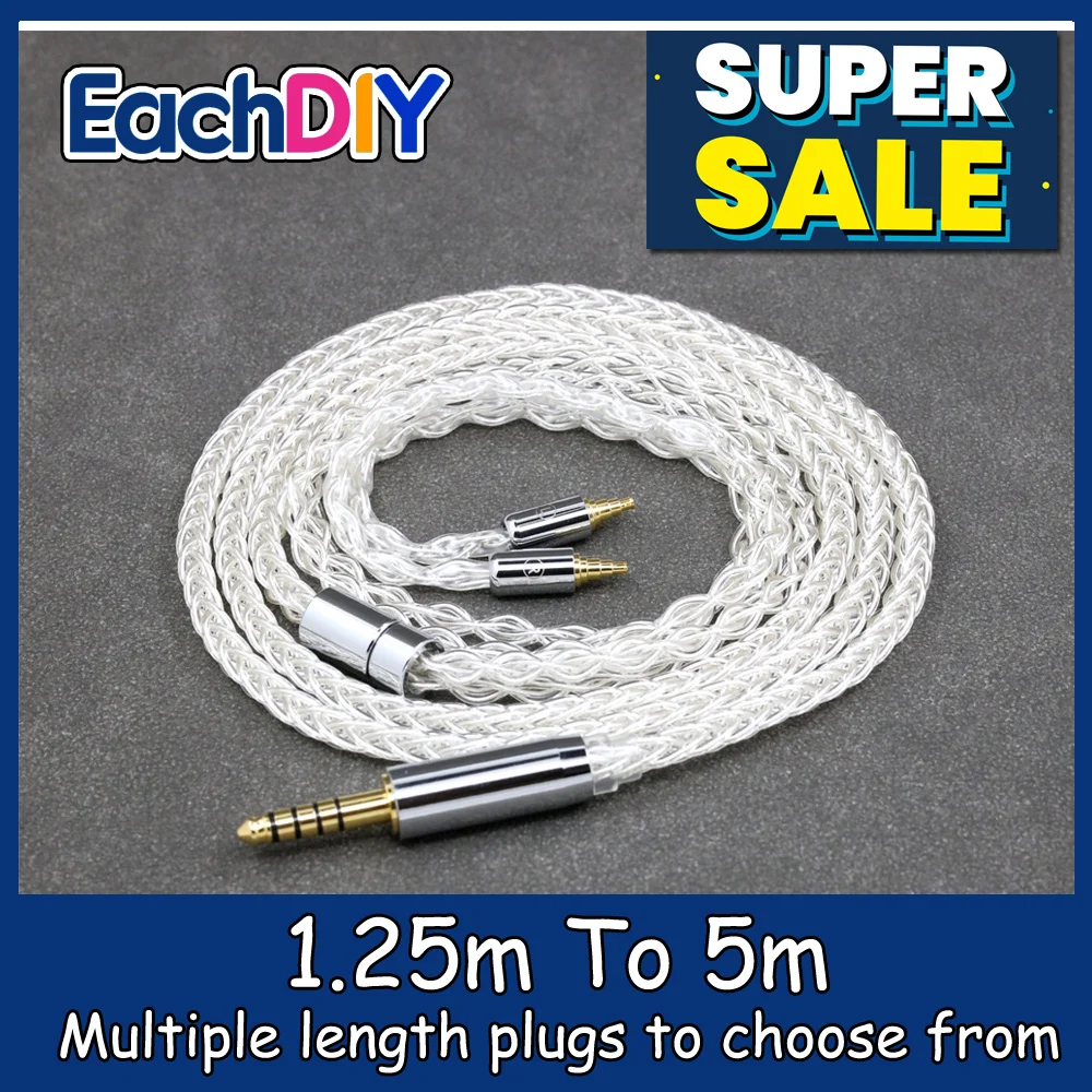

8 Core 99% 7n Pure Silver Palladium Earphone Cable For Sennheiser IE40 Pro IE40pro LN008790
