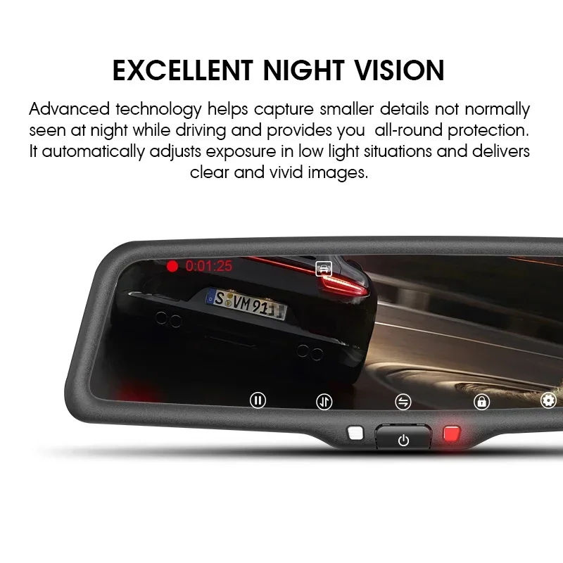 Dashcam- Auto With Time Lapse Video Capability And Powered By ACC Wire Cable