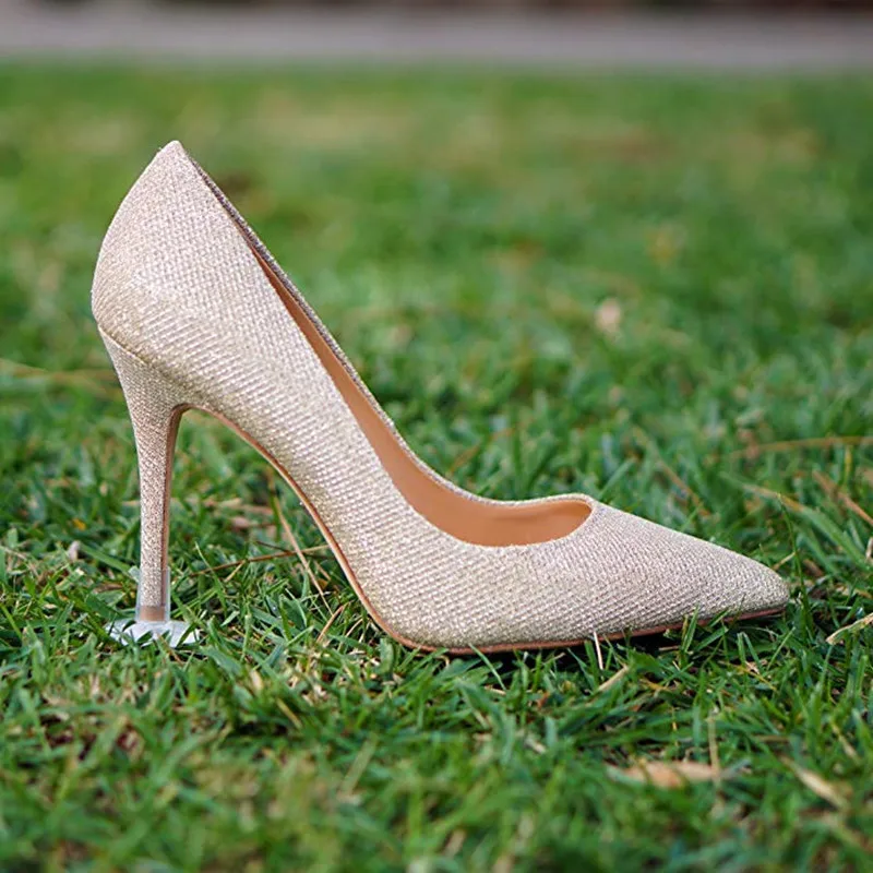 1Pair Flower Shape Clear Pvc High Heel Protector Caps Anti-Sink Stiletto Heel Stoppers Prevent Sinking Into Grass Gravel Floor