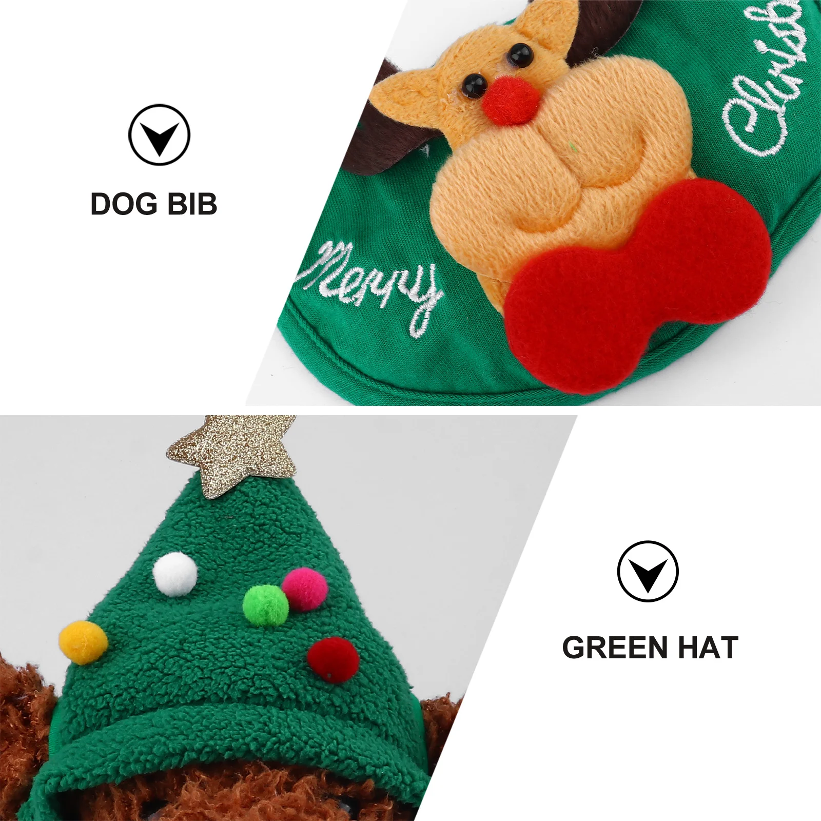 

2Pcs Pet Christmas Deer Hat Scarf Set Cozy Polar Fleece Warm Xmas Costume for Dogs Cats Pet Hat Scarf Deer Cosplay Dog Costume