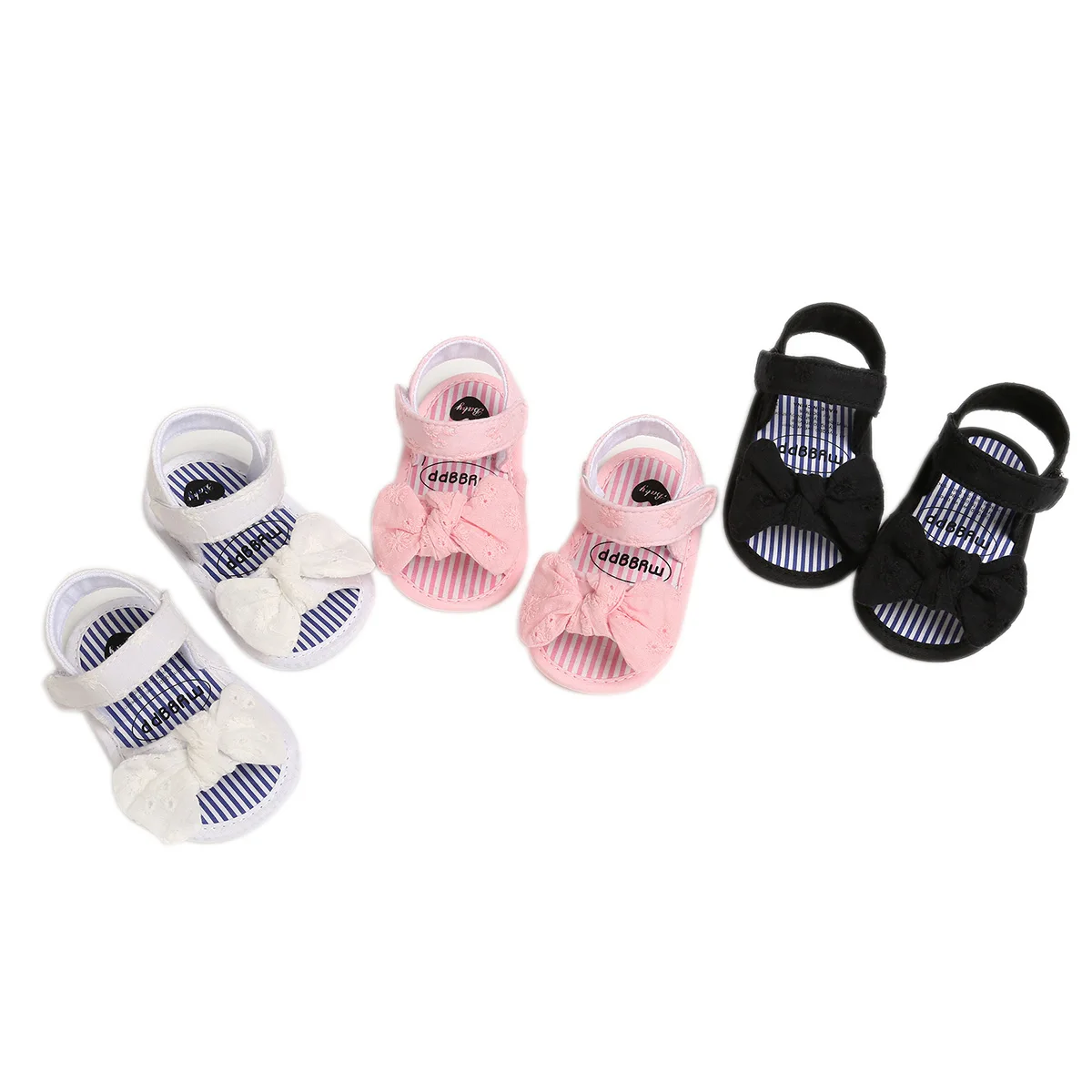 Niedliche Sommersandalen für Kleinkinder und Mädchen, bezaubernde Schleife, offene Zehenschuhe mit rutschfester Sohle für kleine Prinzessinnen