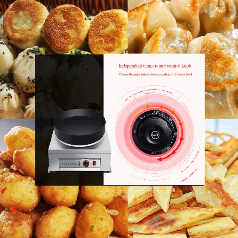 Factory Direct Electric Stuffed Bun Pan Fryer Commercial Gyoza Dumpling Pan Frying Making Machine Fried Dumpling Machine