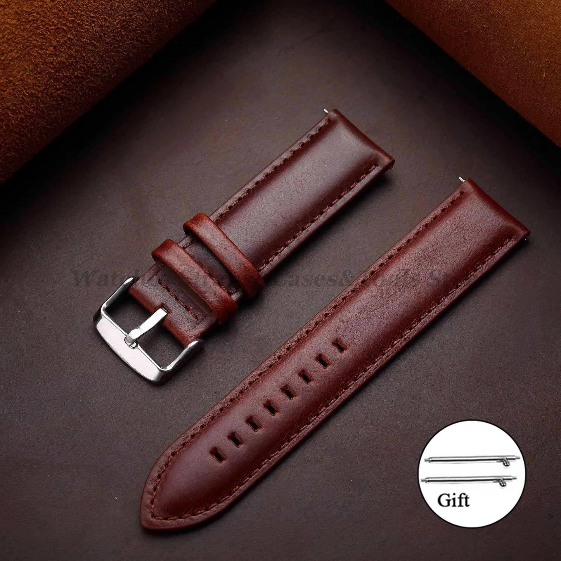 Echtes Lederarmband 18mm 20mm 22mm 24mm 26mm Vintage Rindsleder Uhrenarmband für DW Schnellverschluss-Armband Universal-Armband