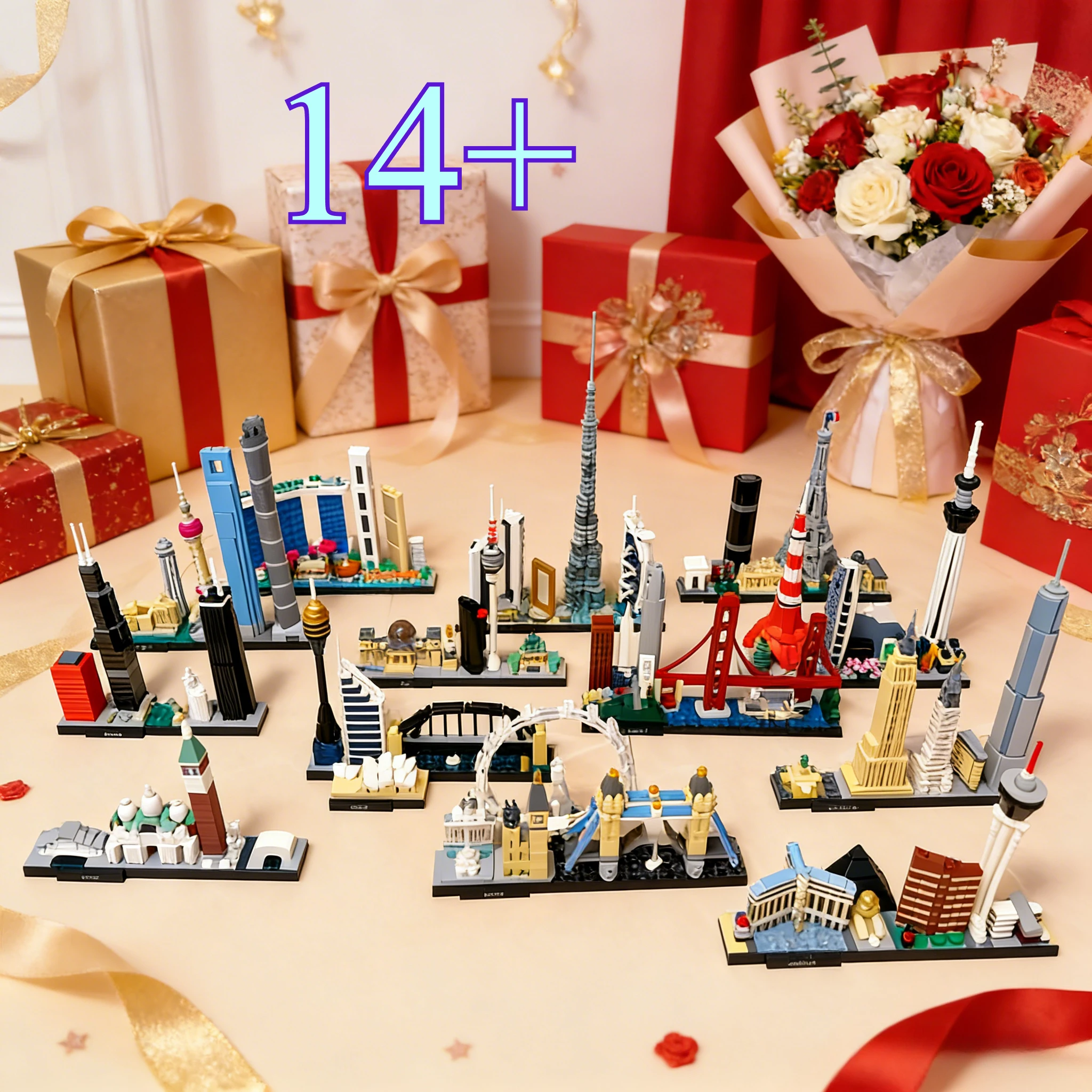 

Ideas 2016-2022 Architecture Skylines Коллекционная серия строительных блоков, набор моделей Коллекционной архитектуры для взрослых