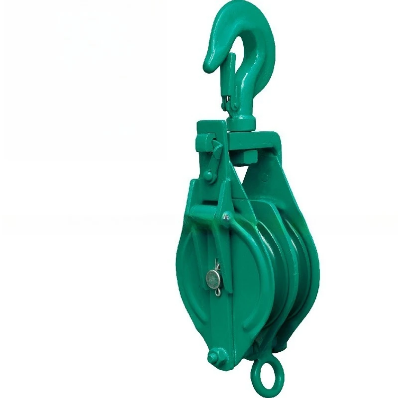 For DY Lifting Pulley 0.5 Tons-10t with Safety Hook Wire Rope Crane  Roller Skating Double Wheel