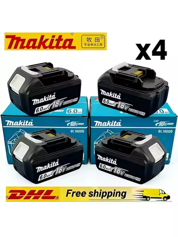 Makita 6.0 Ah Battery 18V LXT Lithium-Ion BL1860 with LED Indicator Battery18v Battery power tool battery Original 18v 6Ah