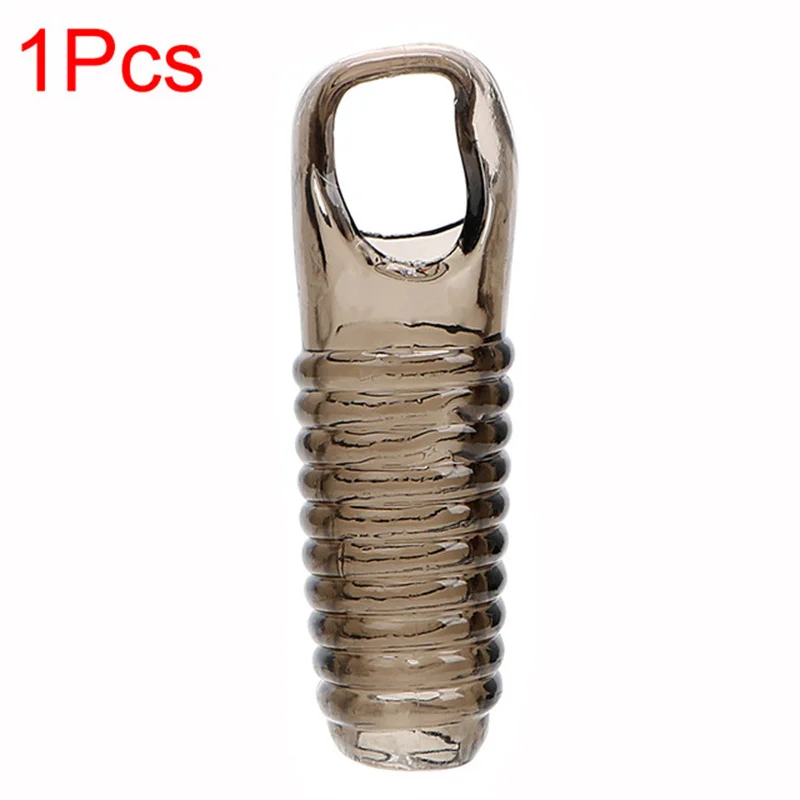 Penis Sleeve Delayed Ejaculation Cock Ring Penis Enlargement Flexible Glans Reusable Condom Silicone Sleeve Sex Toys For Men