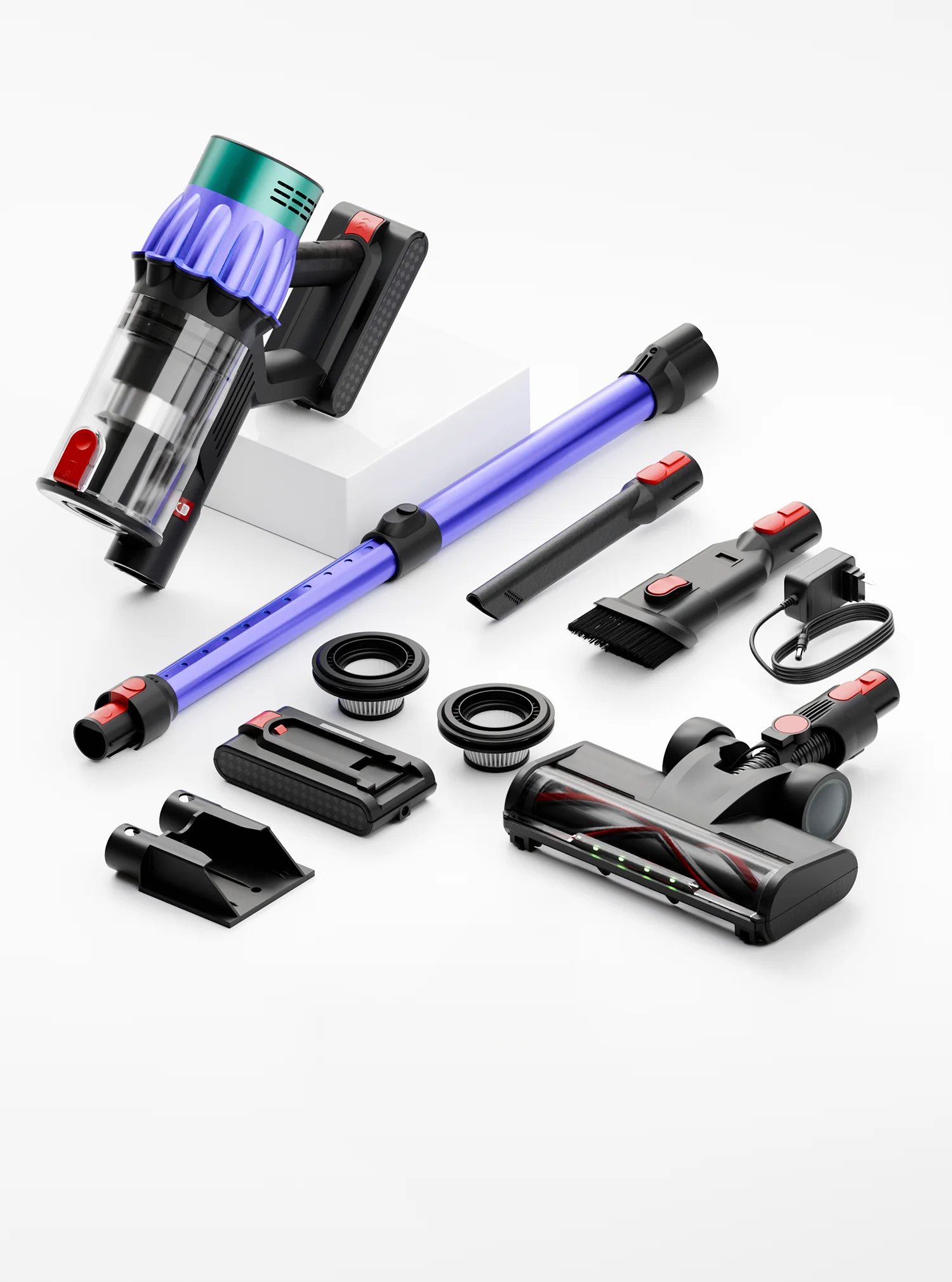 Factory Price V22 Best Seller Rechargeable Stick Handheld Portable HEPA Filter LED Light Cordless Vacuum Cleaner Floor Household