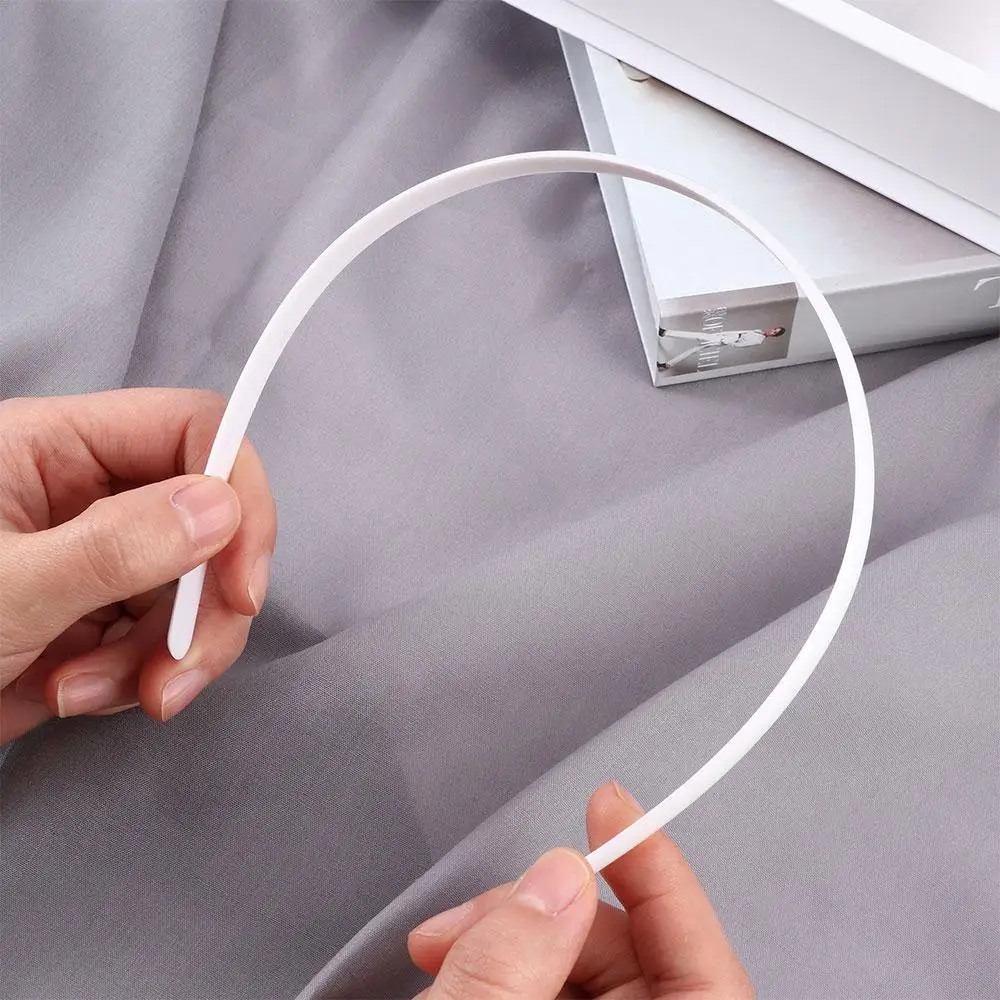 

New White Women Girl Hair Accessories Plain Lady No Teeth Hairband Plastic Hair Band Headband