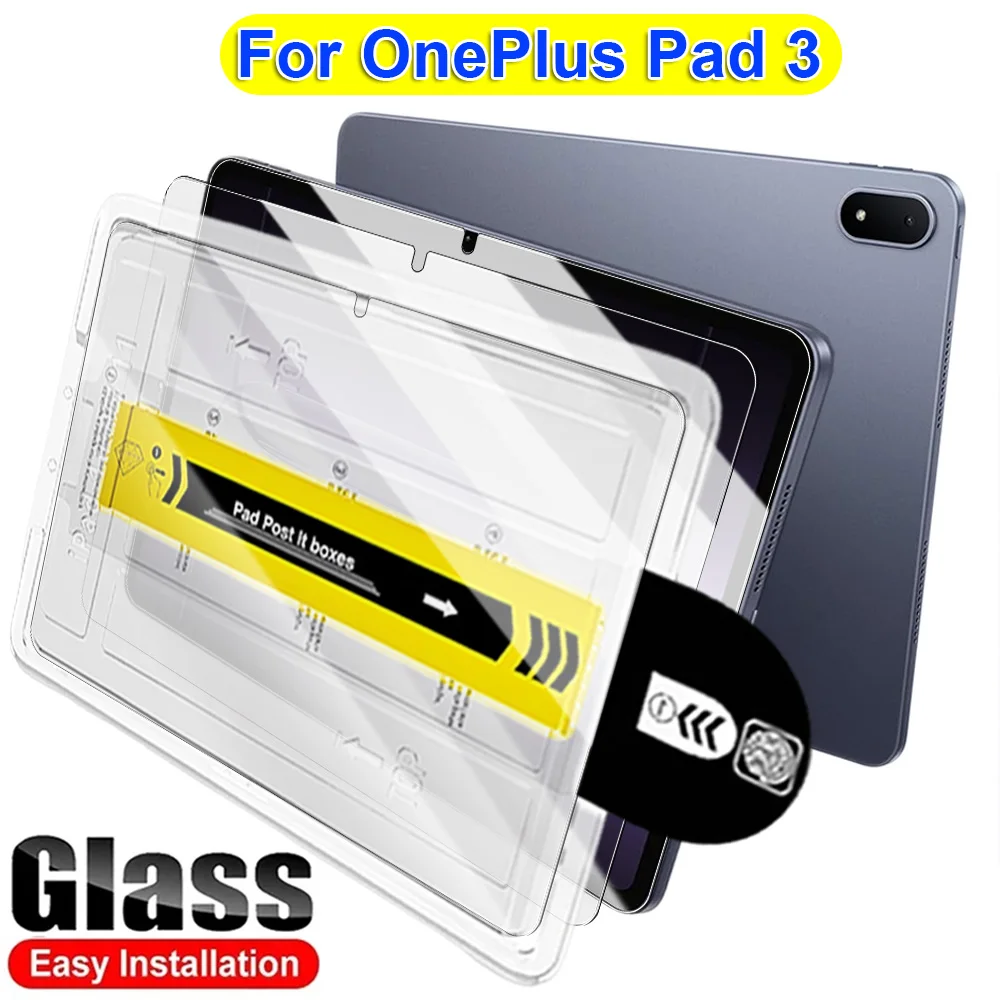 

Для OnePlus Pad 3, простая установка, закаленное стекло HD, прозрачные, устойчивые к царапинам защитные пленки для экрана в один клик для OnePlus Pad 3, 13,2 дюйма