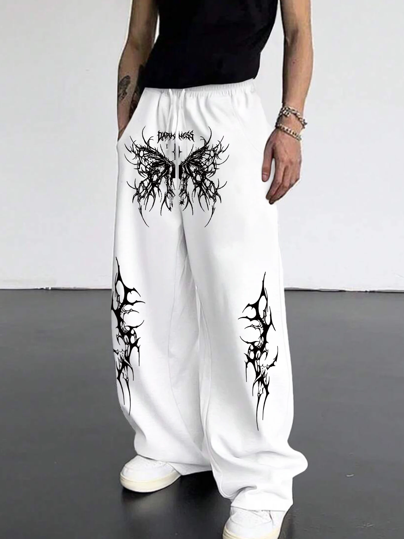 

Men's Loose Gothic Dark Style Outdoor Casual Sports Loose Trousers, The First Choice for Campus Fashion Matching