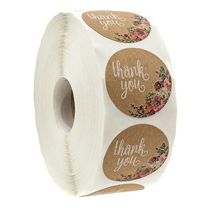 500Pcs/Roll Thank You for Your Order Stickers Scrapbooking For Gift Decoration Stationery Sticker Seal Label Handmade