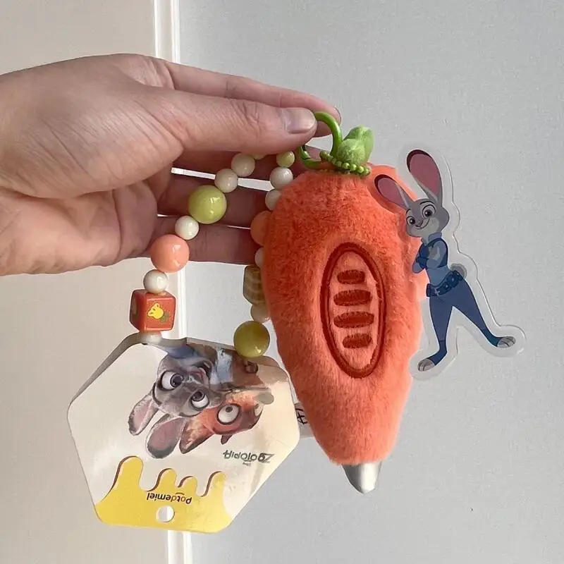 Disney Zootopia Judy Hopps Niedlicher Cartoon-Plüsch gefüllter Aufnahmestift-Krawatten-Anhänger, handgefertigtes Paar, Rucksack-Anhänger, Weihnachtsgeschenk