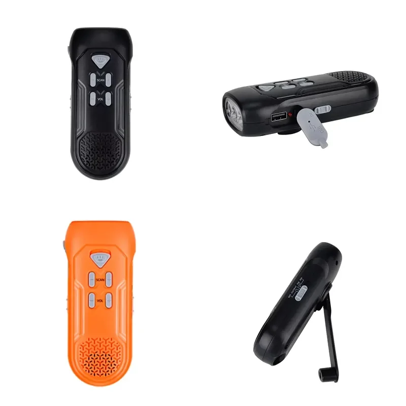 Promotional Generator Usb Charger Rechargeable AM/FM Portable Mini Radio with Super Bright Flashlight