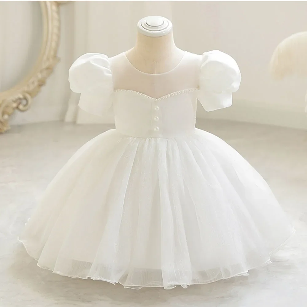 

Puffy Mesh Princess Dress for Girls Beading Casual Kids Clothes Baby Graduation Ball Gown Cute Christmas One Piece 1 6 8 Years