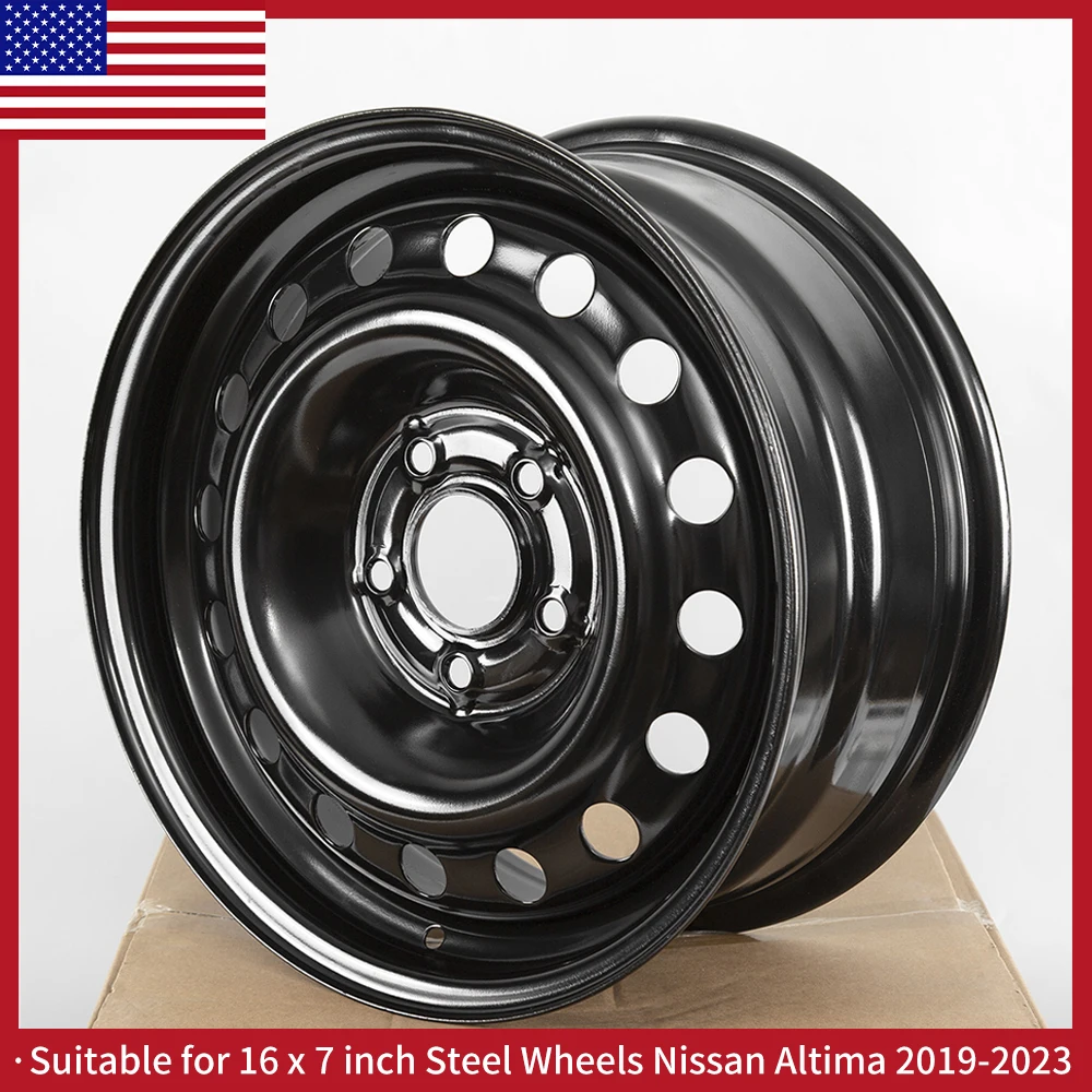 

1 шт., 16x7 дюймов, черная ступица колеса, стальной автомобильный сменный обод колеса, подходит для Nissan Altima 2019-2023