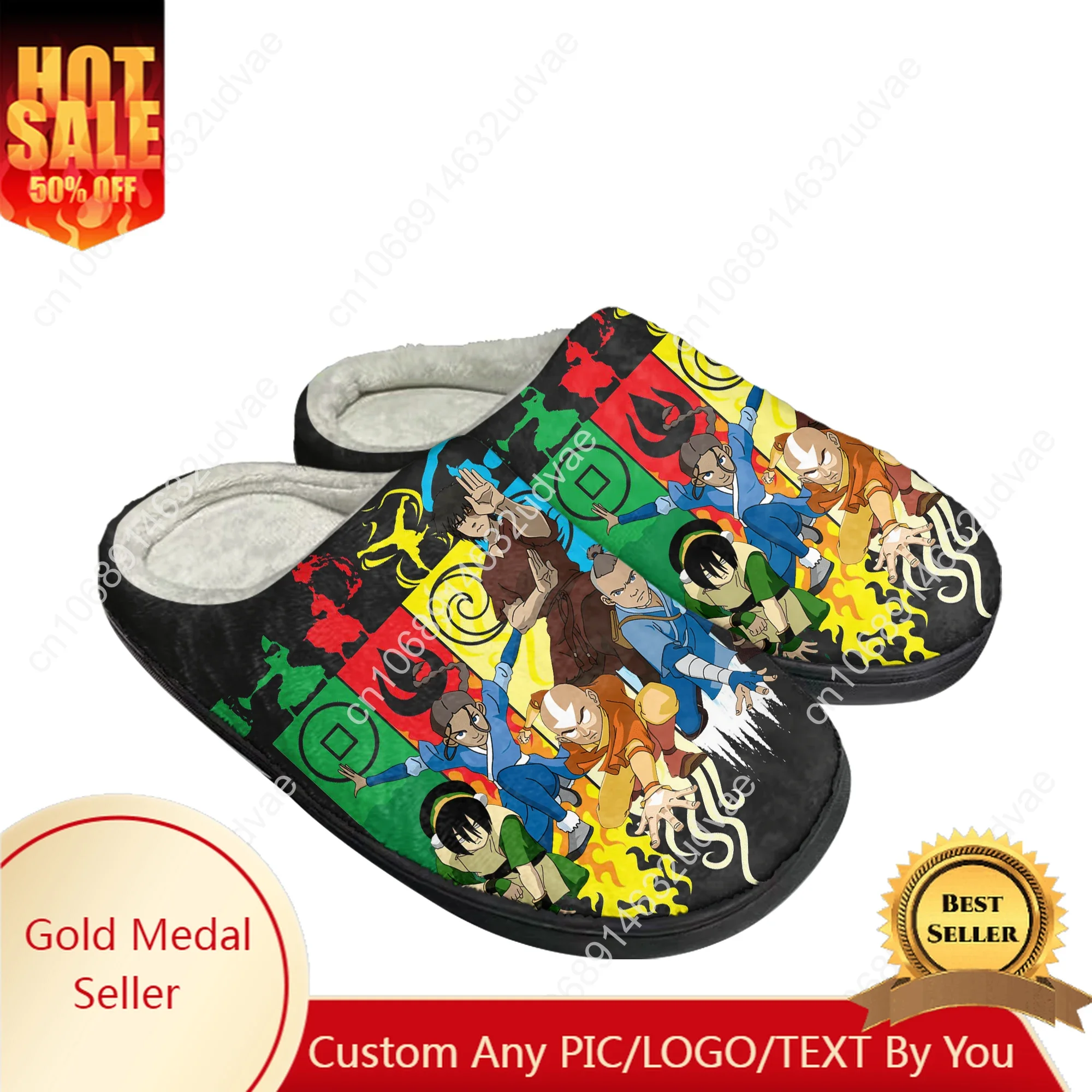 

Хлопковые тапочки «Аватар: Последний маг воздуха», мужские и женские плюшевые повседневные теплые домашние тапочки для спальни, термотапочки, обувь по индивидуальному заказу