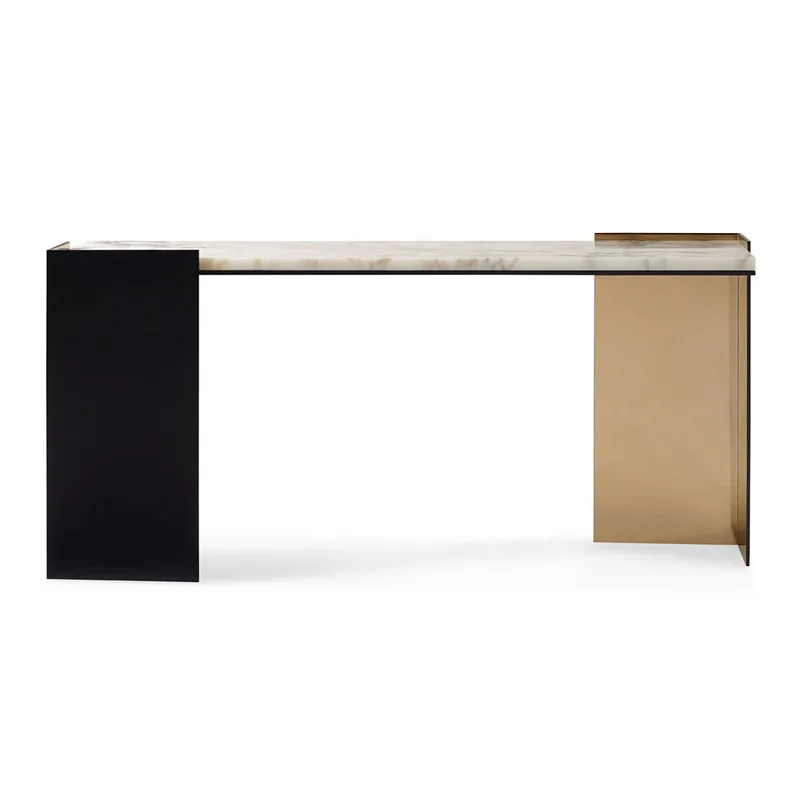 Modern home end view table Small apartment villa entrance table Metal