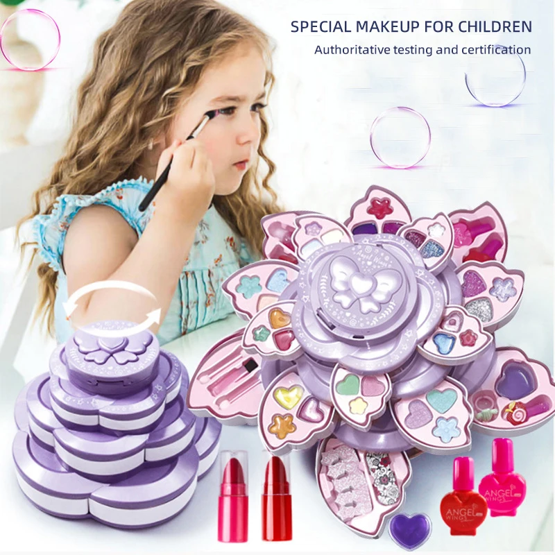 Pretend Play Kits Cosméticos Para Crianças, Ferramenta De Maquiagem, Brinquedos De Beleza Princesa Menina, Jogo Divertido, Cosplay Para Crianças