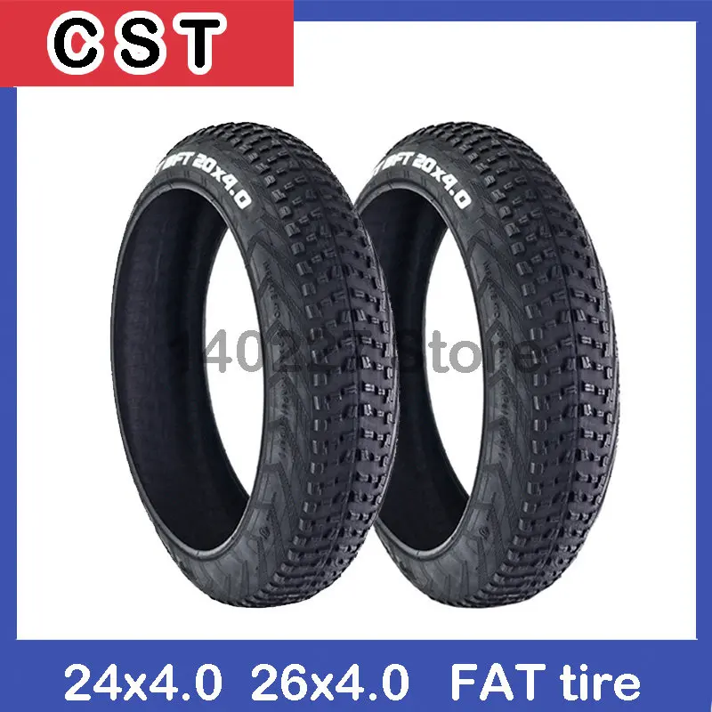 CST 26x4.0 20x4.0 20/24 inch Electric Snowmobile Beach Bicycle Tire Anti-Slip Fat Tire Bicycle Part