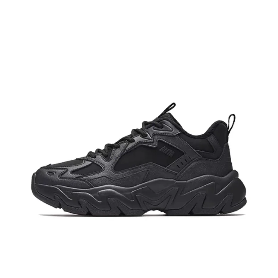Anta Rock Fleece Lined Comfortable, Fashionable Low top Casual Shoes Women's Basic Black 122548952-5