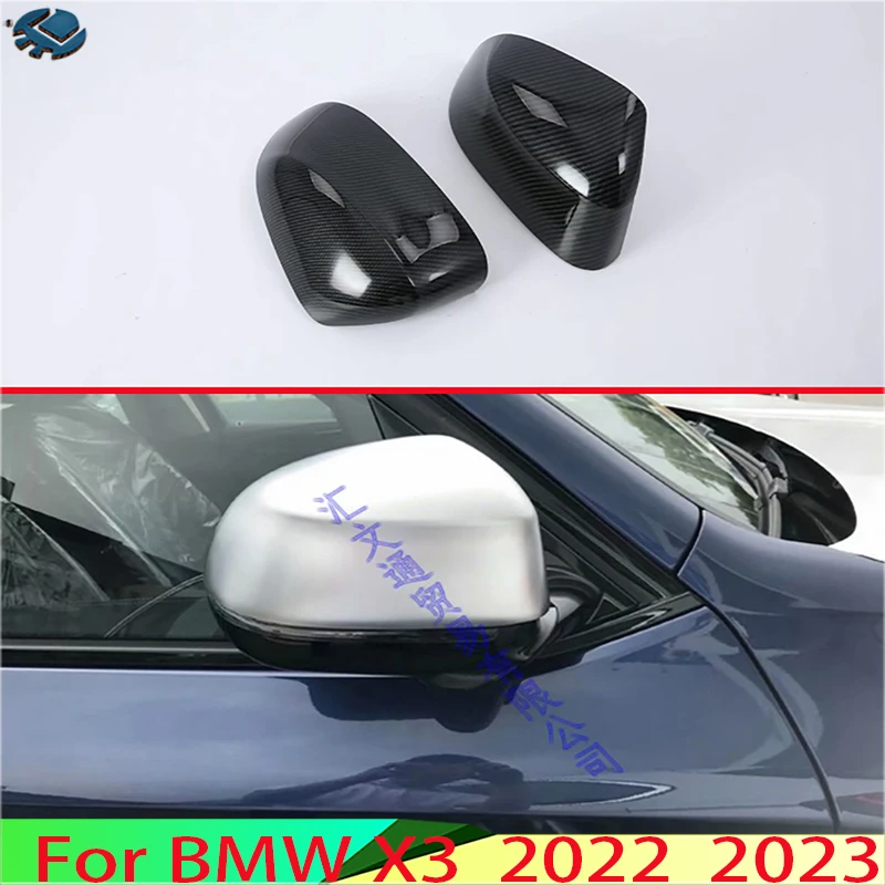 

For BMW X3 2021 2022 Car Accessories ABS Chrome Door Side Mirror Cover Trim Rear View Cap Overlay Molding Garnish