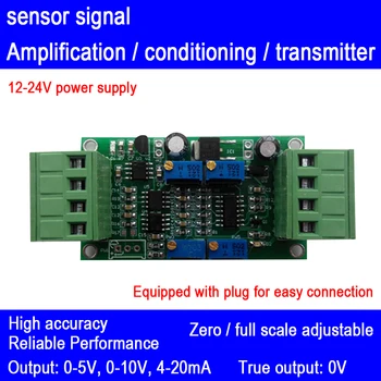 0-5V 0-10V 4-20 mA yük yük sensörü verici sinyal amplifikatörü modülü akım voltaj vericisi DC 15V-24V F/metre