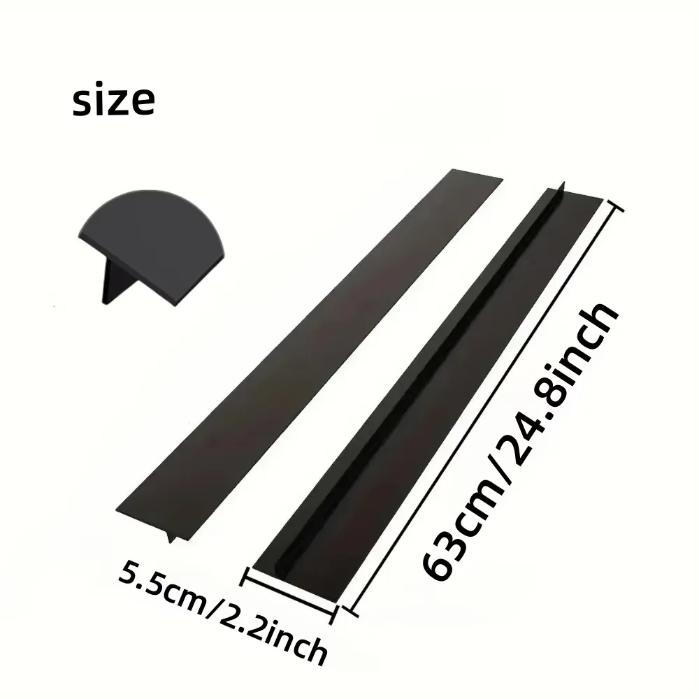 1 2PC 25in Silicone Stove Gap Cover Heat Resistant Kitchen Counter Filler Seals Spills Easy Clean for Cooktop Oven