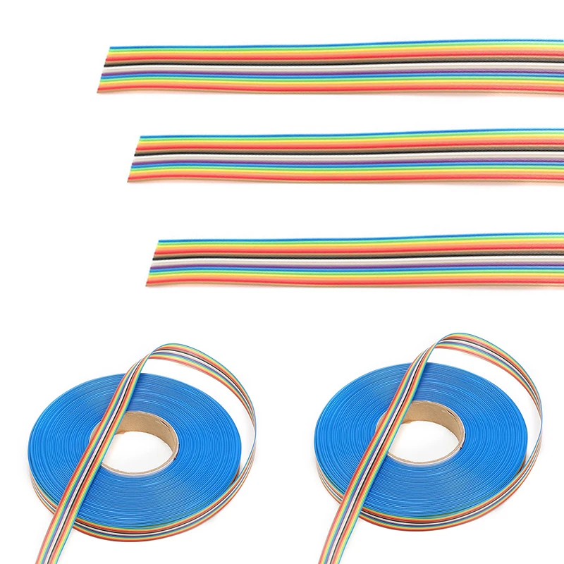 2m 16-poliges Flachband-Verlängerungskabel, Regenbogenkabel, 1,27mm Leiterabstand, Verbindungskabel für Elektronik – Detail 5